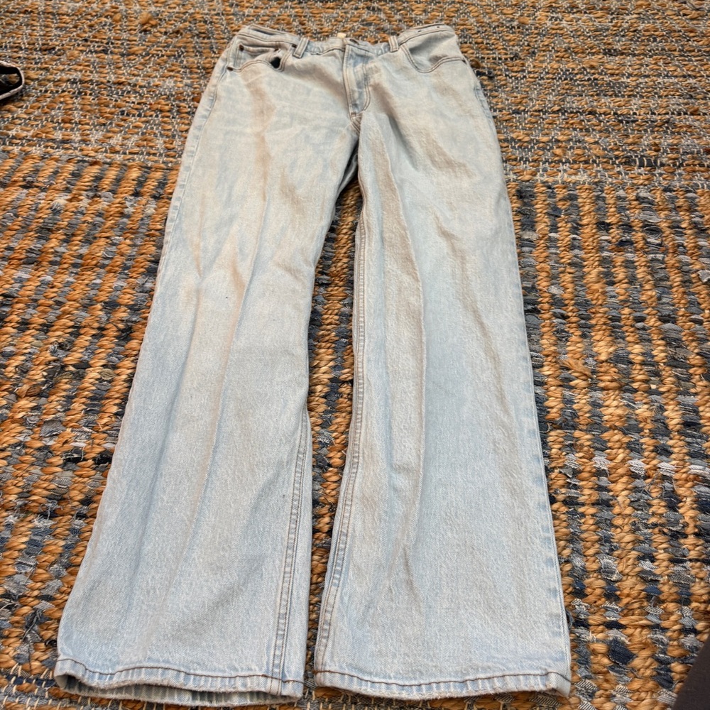 Abercrombie & Fitch the baggy low rise curve love Light Wash Blue Jeans - Picture 4 of 5